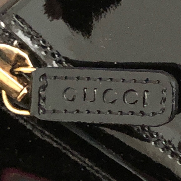 Authentic New In Box Gucci Vernice Crystal Nero Ankle Booties Size 7 - Picture 9 of 13